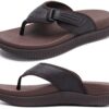 KuaiLu Tongs Athlétique Coussin Hommes Sandales de Marche Résistant à l'eau & léger, Confort et Souple & Soutien de Voût