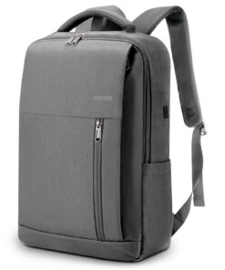 Sac à Dos HOMIEE Ordinateur 17 Pouces Homme Femme, Grande Capacité Antivol pour Travail et Voyage, Noir (Gris)