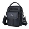 Sac bandoulière homme Pundarika en cuir, multipoche et pratique pour l'homme | Mode Vintage | 30x20x15 cm | Style Vintag