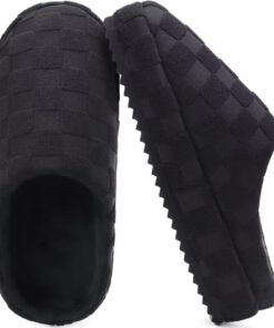 Jiajiale Hommes Chaussons Confortables Memory Foam Rembourrage Épais Intérieur et Extérieur