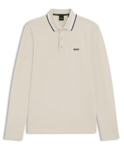 BOSS Hommes Polo en Piqué de Coton avec Logo Contrasted pour Occasions Formelles et Informelles - Respirant et Durable -