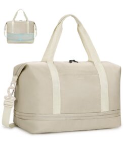 Sac de voyage ECOHUB Beige 20L-28L pour Femme avec Pochette Humide Amovible pour Ryanair Soldes 2023 Global Recycled Sta