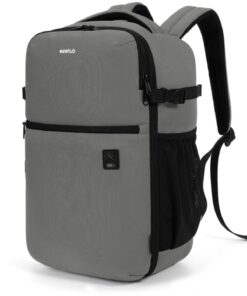 ECOHUB Bagage Cabine Ryanair Recyclable PET Gris Porter Sac à Dos Ordinateur 14 Portable