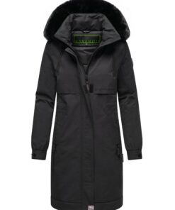 Navahoo Manteau d'hiver long et chaud pour femme avec fourrure synthétique et capuche amovibles - Sauveur par temps froi