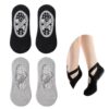 Enreluya Chaussettes De Yoga Taille 35-41, Chaussettes Pilates en Coton, Pour Barre de Danse Fitness, Confort à 100% En