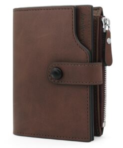 HNOOM Portefeuille Homme RFID Bloquant Porte Monnaie Cuir PU Porte Feuille avec 17 Porte Carte, Portefeuille Vertical po