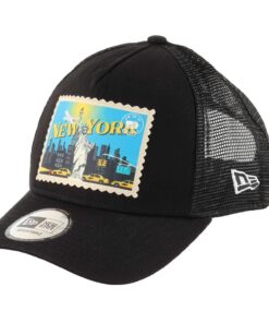 Cap New Era New York Postcard Patch Noir Ajustable Panneau A-Frame