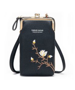 FuninCrea Sac à bandoulière en cuir pour femme avec sangle réglable amovible, grande capacité, fermeture éclairṢṢṢṢferme