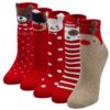 Chaussettes de Noël PUTUO Enfant 100% Coton, 2-11 Ans, 5 Paires, OEKO-TEX STANDARD 100