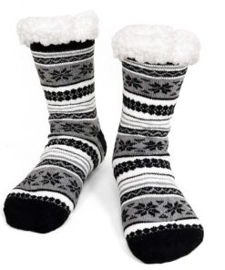 Chaussettes Antidérapantes PUTUO pour Homme | Chaussettes Pantoufles Épaisses et Chaudes | Hiver | à la Maison | Chaleur