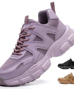 COOU Chaussures de Sécurité Femme Légères et Confortables Basket de Sécurité Respirante Antidérapante pour Travail Embou