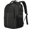 Sac à Dos Ordinateur Portable pour Homme et Femme Antivol Imperméable Noir Sac à Dos de Voyage Grande Capacité 50L avec