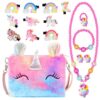 Peluche Licorne Bijoux Kit OSDUE Sac a Main Cadeau Anniversaire