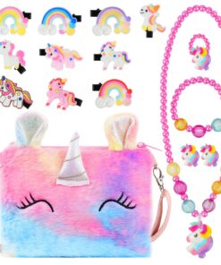 Peluche Licorne Bijoux Kit OSDUE Sac a Main Cadeau Anniversaire