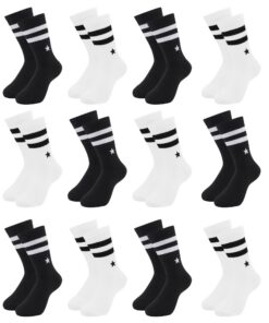 Chaussettes Enfants Uizuooy Sport Football Respirantes Compression Colorées 12 Paires Unisexe
