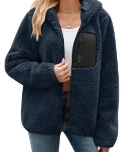 RITOSTA Polaire Femme Hiver chaud Blouson Manteau doublure Capuche chaud avec Poches Automne Casual Outwear