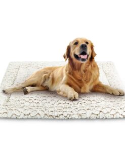 Aspand Tapis de Chien douillet, Matelas pour Chien de Grande Taille, 94x61 cm, Facile à Nettoyer, Coussin Moelleux pour