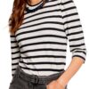 Morgan T-shirt manches 3/4 rayures pour homme mode été
