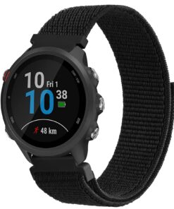 Wanme Noir Bracelet Compatible pour Garmin Vivoactive 3/ Venu/ Venu Sq/ Venu Sq 2 et Forerunner 245/245 Music/ 645/645 M