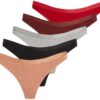Calvin Klein Strings Lot de 5 Femme Thong sous-Vêtement Chic et Confortable pour la Modeuse Élégante en Chaleur Été