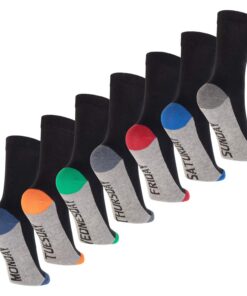 Footstar Lot de 7 paires de chaussettes colorées pour enfants - Parfait pour garçons et filles - Mode et confort - Taill
