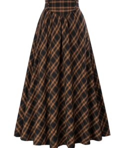 Jupe Traditionnelle Victorienne Scarlet Darkness, Haute Taille, Laçage, Pour Femmes, Élément de Mode Médiévale, Longue J