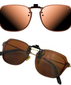 CREYESTAL Clip Lunettes de Soleil Polarisées pour Homme et Femme, Ultra-Légers et Relevables, 100% Anti-UV Certifié CE -