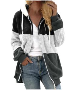 Manteau Polaire Femme Hiver Chaud Avec Capuche Et Poches Performants Taille Grande Cher