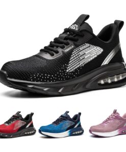 TQGOLD Chaussure de Sécurité Amortie Protection Embout en Acier pour Homme et Femme Basket de Sécurité Chaussures de Tra