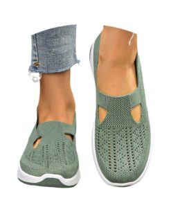 Chaussures de Running Dwevkeful Pieds Sensibles Femmes Basquettes Blanches Outdoor Sans Lacets Confortables Outdoor Été