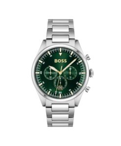 BOSS Montre Chronographe Quartz Homme Pioneer Argenté Brésilien - Haute Precision - 42mm - Modes Élégants
