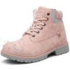 Bottes d'Hiver Eagsouni Chaudes pour Femme et Homme avec Fourrure et Lacets