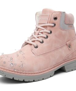 Bottes d'Hiver Eagsouni Chaudes pour Femme et Homme avec Fourrure et Lacets
