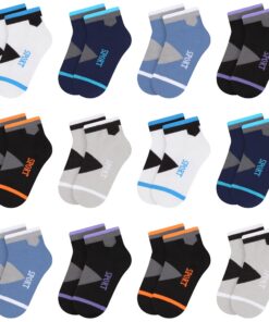 Libella Lot de 12 Chaussettes Sport de garçons colorés et confortables pour enfants 2116