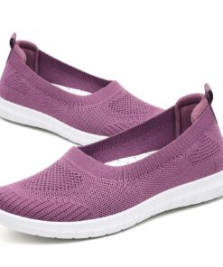 Chaussures à Enfiler Femmes Orthopédiques Respirantes,Violet,41EU