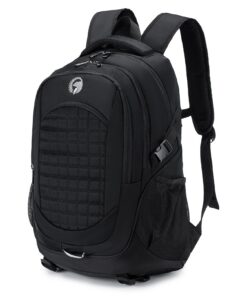 BAGROUPS Sac à Dos Imperméable Expansible 40 Litres pour Ordinateur Portable 15.6 Pouces Homme (Noir) BAGROUPS Sac à D
