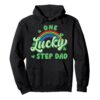 titre SEO optimisé : One Lucky St Patricks Day Trèfle arc-en-ciel pour père adoptif Sweat à capuche