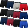 Doublé Pack De 2, 4, 6 ou 12 Caleçons en Coton pour Hommes - Élastiques et Confortables - Disponibles en Tailles M, L, X