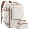 LOVEVOOK Sac à dos pour bagage à main, grand sac à dos imperméable, pour homme et femme, voyage, travail et vacances, be
