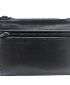 Charmoni Portefeuille en Cuir Véritable pour Homme Noir - Multi Poches - Style Essentiel