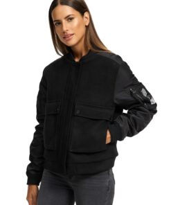 Veste bomber légère Navahoo Willstehaben pour femme XS à XXL | Chic & Lightweight | Demei-saison | Manches Froncées | Ch