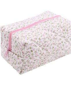 Sac de maquillage MAEXUS élégant pour plage, Trousse de toilette en coton rembourré MAEXUS, Sac de maquillage esthétique