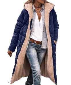Manteaux Femme Hiver Chic et Elegant Veste Chaude d'hiver pour Femmes éPaissir Parka Polaire Chaude en Peluche Manteau