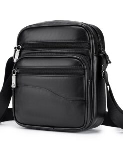 SPAHER Sacoche Homme Cuir Multifonctionnel Cadeau Sac Crossbody pour Hommes Voyage Tous les jours