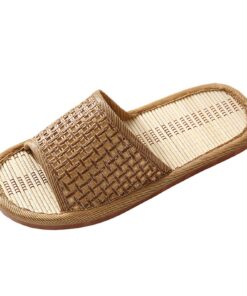 Chaussures de maison confortables pour femme - Pantoufles d'intérieur décontractées pour femme - Sandales d'été plates p