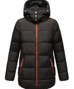 Veste d'hiver courte matelassée Navahoo chaude avec capuche amovible - Tailles XS-XXL - Mode et confort - Idéal pour la