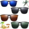 Clip Pour Lunettes De Soleil Polarisé Réglable, Ultra Léger Pour Homme Femme, 4 Pièces Pour Lunettes Extérieurs Conduite