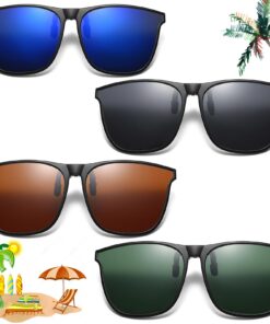 Clip Pour Lunettes De Soleil Polarisé Réglable, Ultra Léger Pour Homme Femme, 4 Pièces Pour Lunettes Extérieurs Conduite