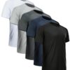 miijoory Lot de 7 T-Shirt Homme Respirant Séchage Rapide Fitness Fitness Séchage Rapide Respirant