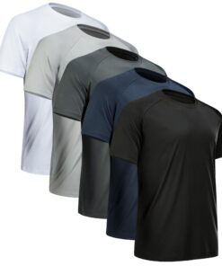 miijoory Lot de 7 T-Shirt Homme Respirant Séchage Rapide Fitness Fitness Séchage Rapide Respirant